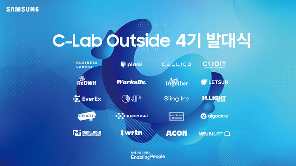 [▲C랩 아웃사이드 4기에 선발된 20개 스타트업 = ©삼성전자]