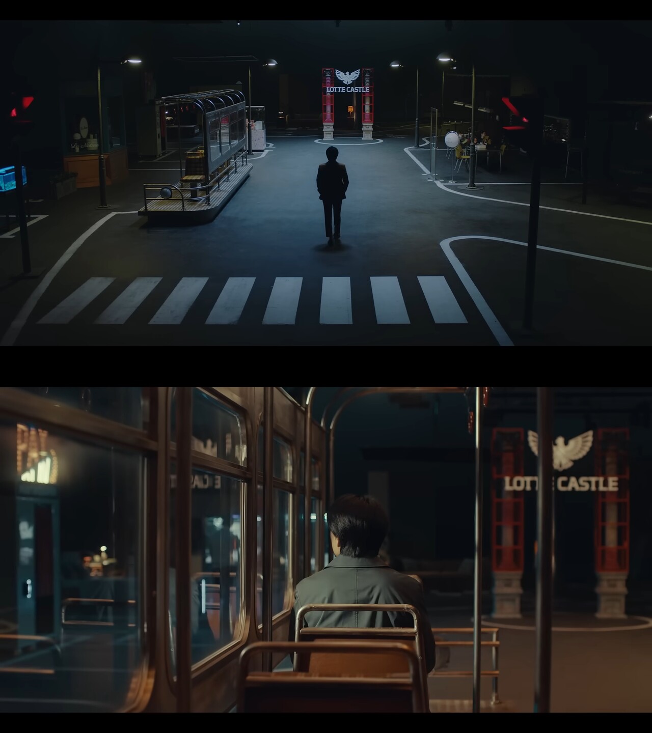 [AP신문 광고평론 No.735]  세트장을 통해 간접적으로 롯데캐슬을 드러낸다. 사진 오케롯캐 유튜브 캡처 ⓒAP신문