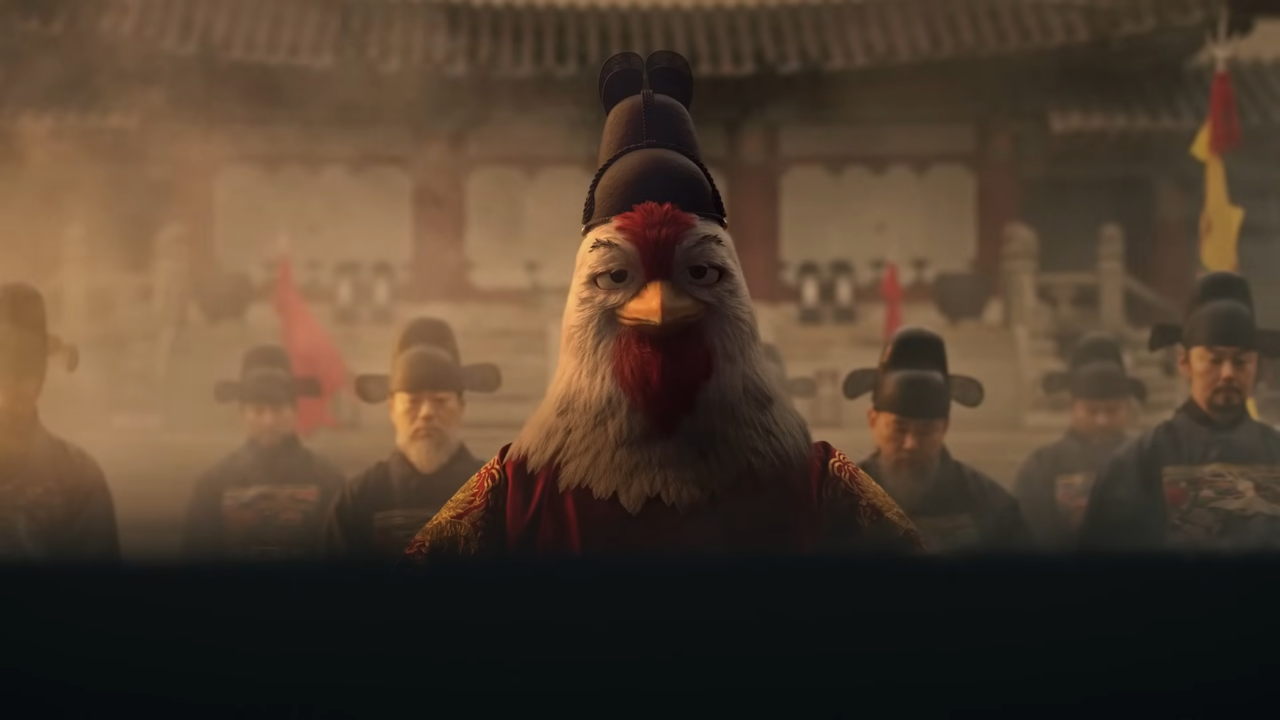 [AP신문 광고평론 No.961]  닭이 치킨의 왕 '삼종'으로 등장한다. 사진 노랑통닭 유튜브 캡처 ⓒAP신문(AP뉴스)