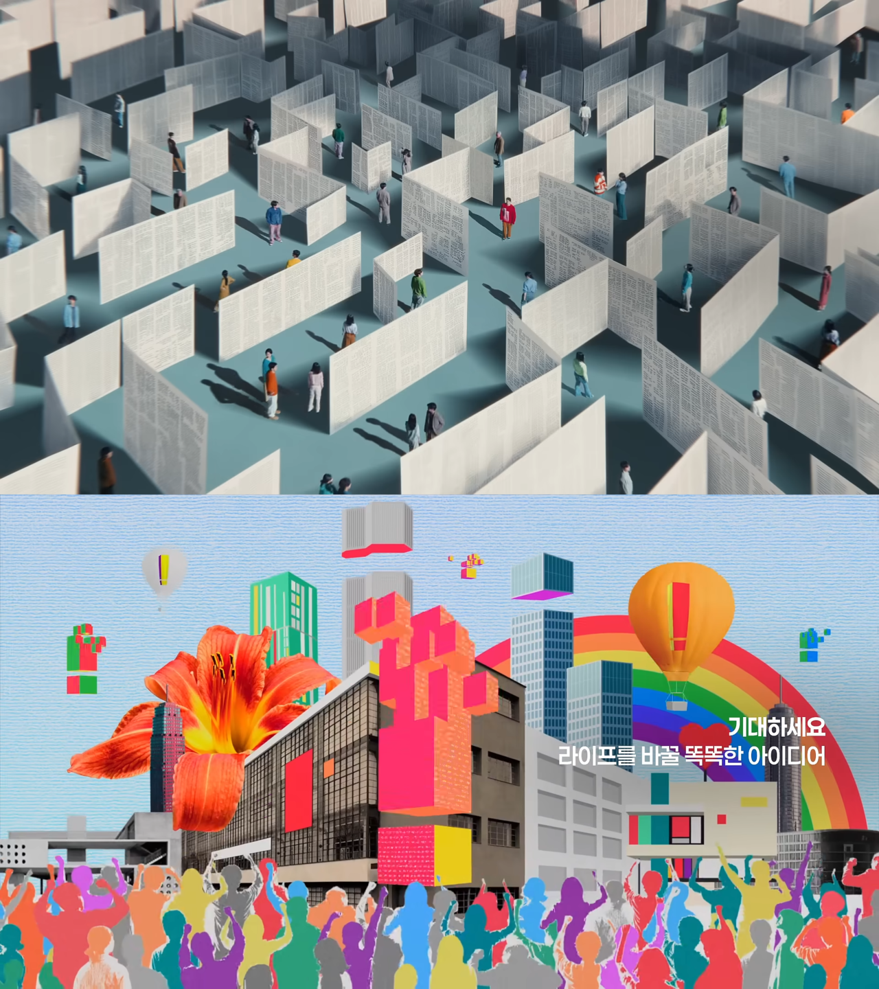 [AP신문 광고평론 No.1147] ​​​​​​​다양한 그래픽을 활용한다. 사진 삼성생명 유튜브 캡처ⓒAP신문(AP뉴스)