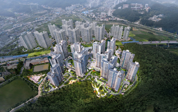 사진 = 용인 푸르지오 원클러스터 1단지 조감도 