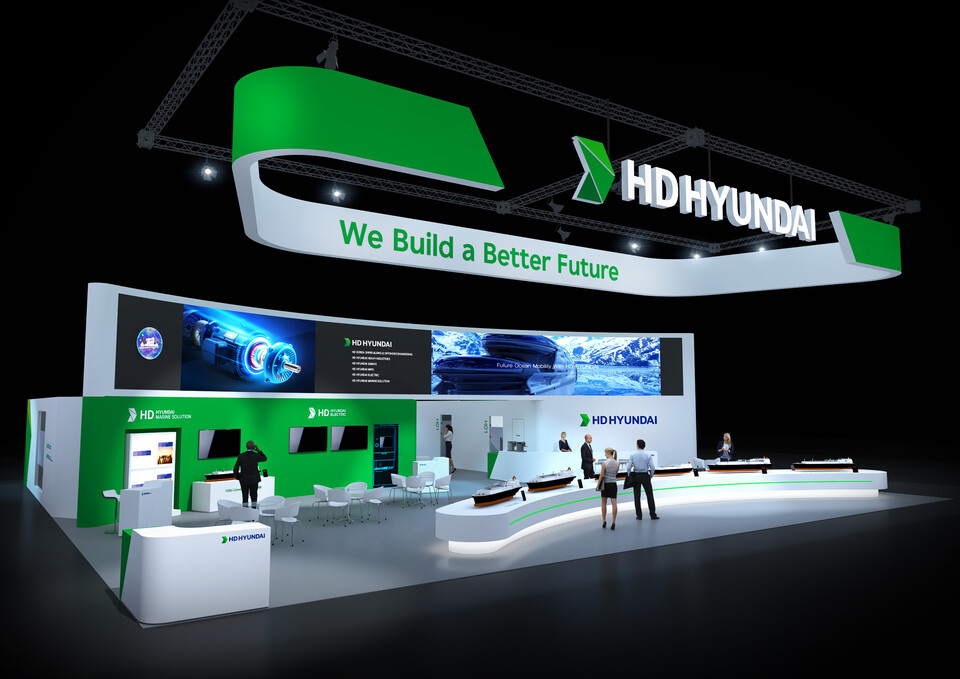 ©AP신문(AP뉴스)/이미지 제공 = HD현대 ▲이탈리아 밀라노에서 열린 ‘가스텍 2025’에 마련된 HD현대 부스 조감도