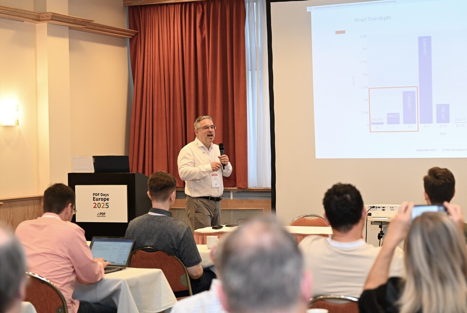 ©AP신문(AP뉴스)/이미지 제공 = 한컴그룹 ▲한컴은 독일 베를린에서 열린 '2025 PDF Days Europe'에 참가해 '오픈데이터로더 PDF'를 선보였다.