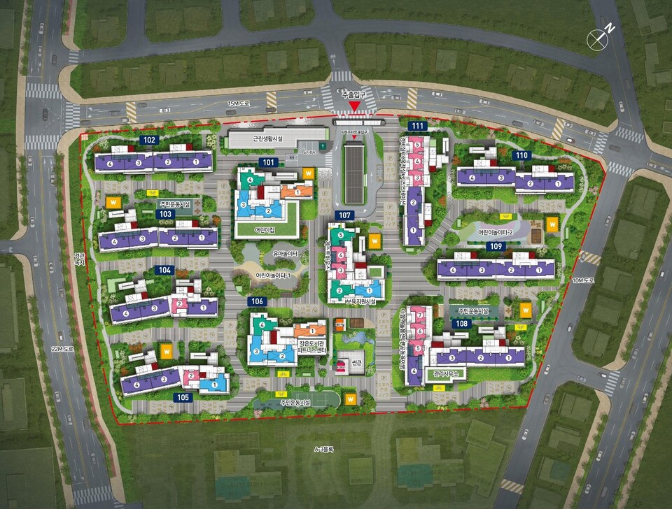 ©AP신문(AP뉴스)/이미지 제공 = LH ▲시흥하중지구 A-4블록 단지 배치도