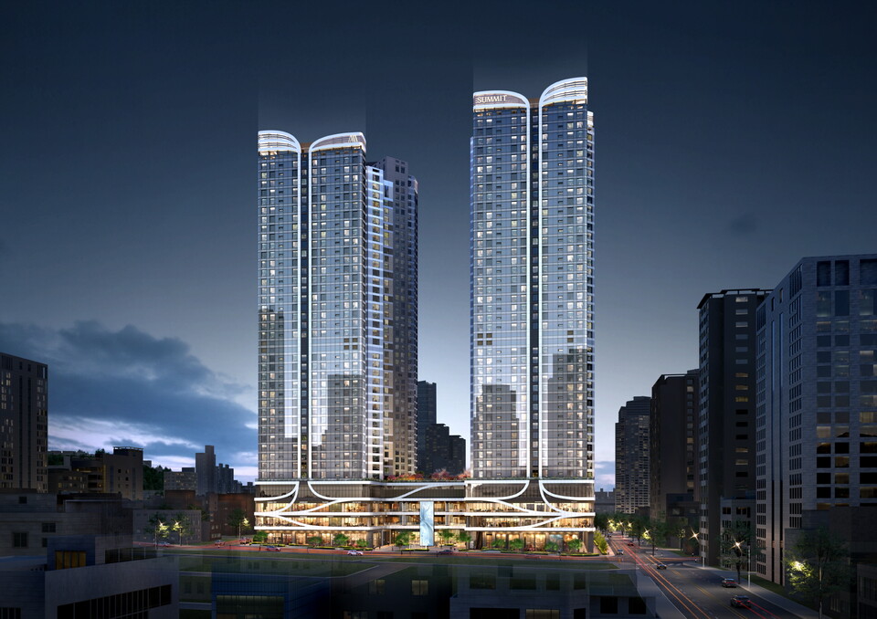 ©AP신문(AP뉴스)/이미지 제공 = 대우건설 ▲대우건설이 부산에서 분양중인 ‘서면 써밋 더뉴’ 투시도