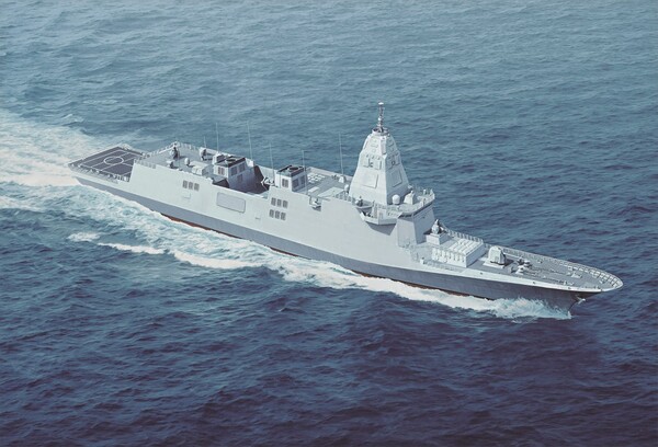 ©AP신문(AP뉴스)/이미지 제공 = HD현대중공업 ▲한국형 차세대구축함(KDDX) 조감도.