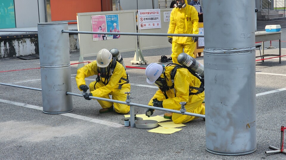 ©AP신문(AP뉴스)/이미지 제공 = 제일약품 ▲제일약품은 지난 9월 30일 용인 백암공장에서 용인시청 및 백암119 안전센터와 합동으로 2025년 재난 대응 종합훈련을 실시했다.