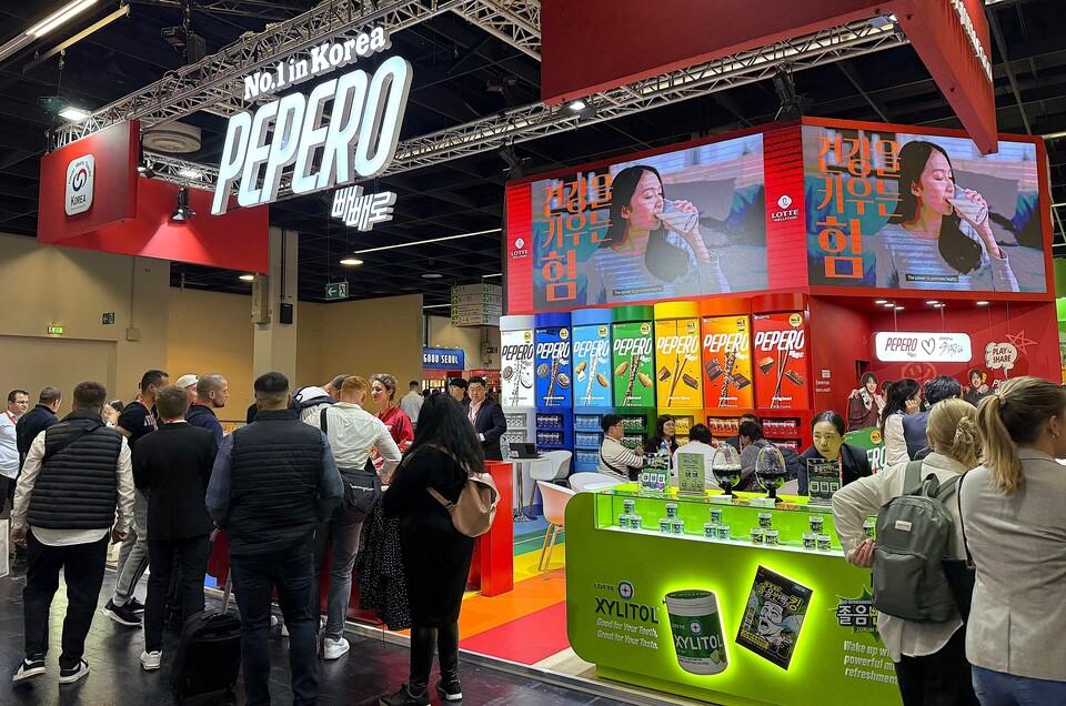 ©AP신문(AP뉴스)/ 이미지 제공 = 롯데웰푸드 ▲ 롯데웰푸드 '아누가 2025' 부스 