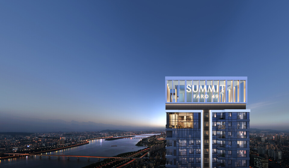 ©AP신문(AP뉴스)/이미지 제공 = 대우건설 ▲‘파로 써밋 49’ 옥탑 디자인과 스카이 어메니티