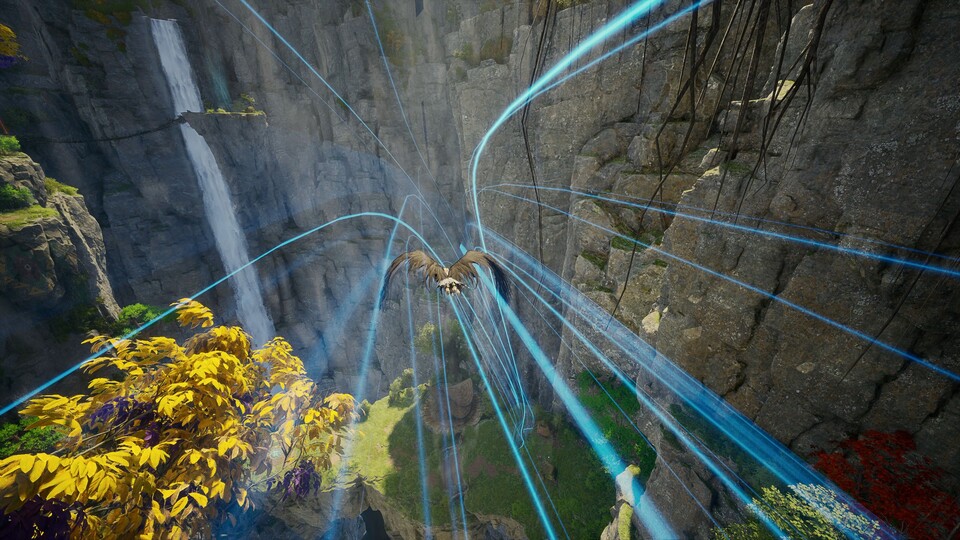 ⓒAP신문(AP뉴스)/ 이미지 제공 = 엔씨소프트 ▲'아이온2' 우루구구협곡 바람길 활강 장면.