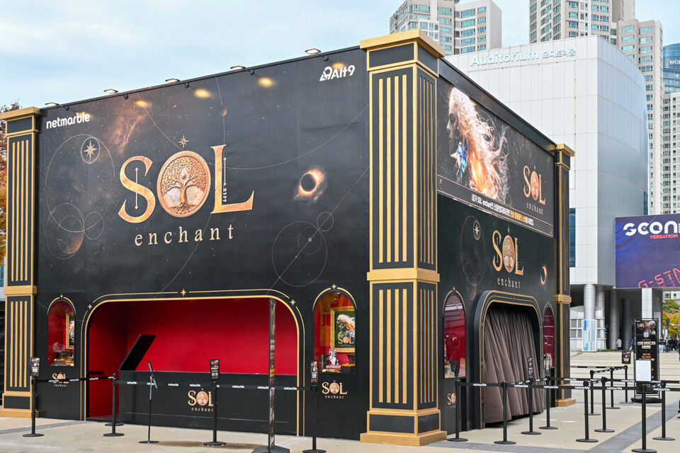 ©AP신문(AP뉴스)/이미지 제공 = 넷마블 ▲지스타 2025 ‘SOL: enchant(솔: 인챈트)’ 야외 부스