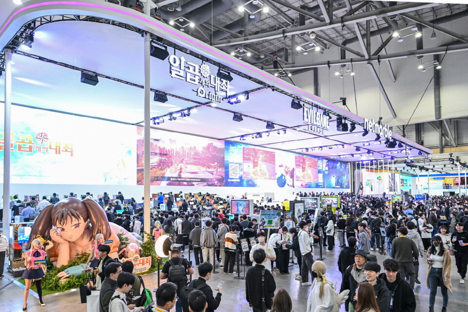 ©AP신문(AP뉴스)/이미지 제공 = 넷마블 ▲넷마블은 지스타 2025 넷마블관에서 '나 혼자만 레벨업:어라이즈 오버드라이브'의 인플루언서 이벤트를 진행한다.