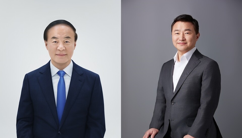 ©AP신문(AP뉴스)/이미지 제공 = 삼성전자 ▲삼성전자 전영현 대표이사 부회장 겸 DS부문장(왼쪽), 노태문 대표이사 사장 겸 DX부문장.