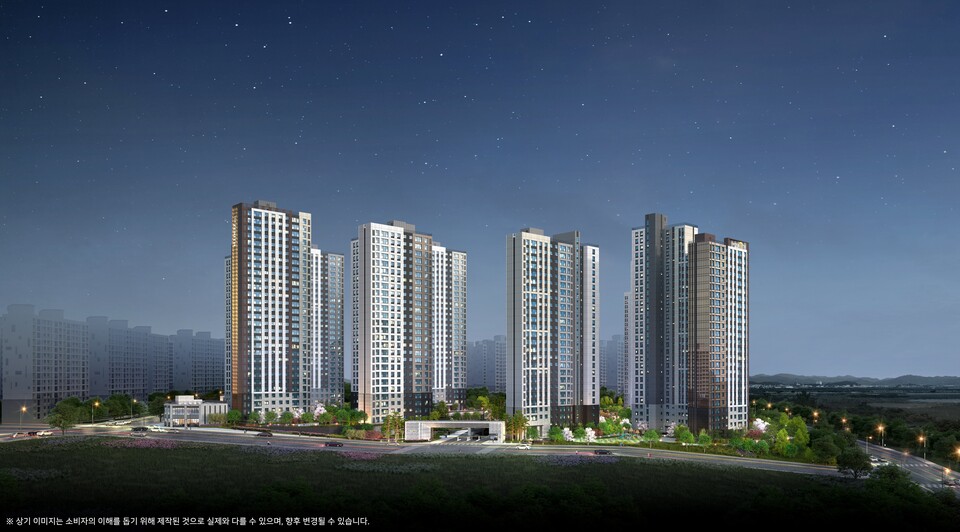 ©AP신문(AP뉴스)/이미지 제공 = 두산건설 ▲'두산위브더제니스 센트럴 천안' 투시도