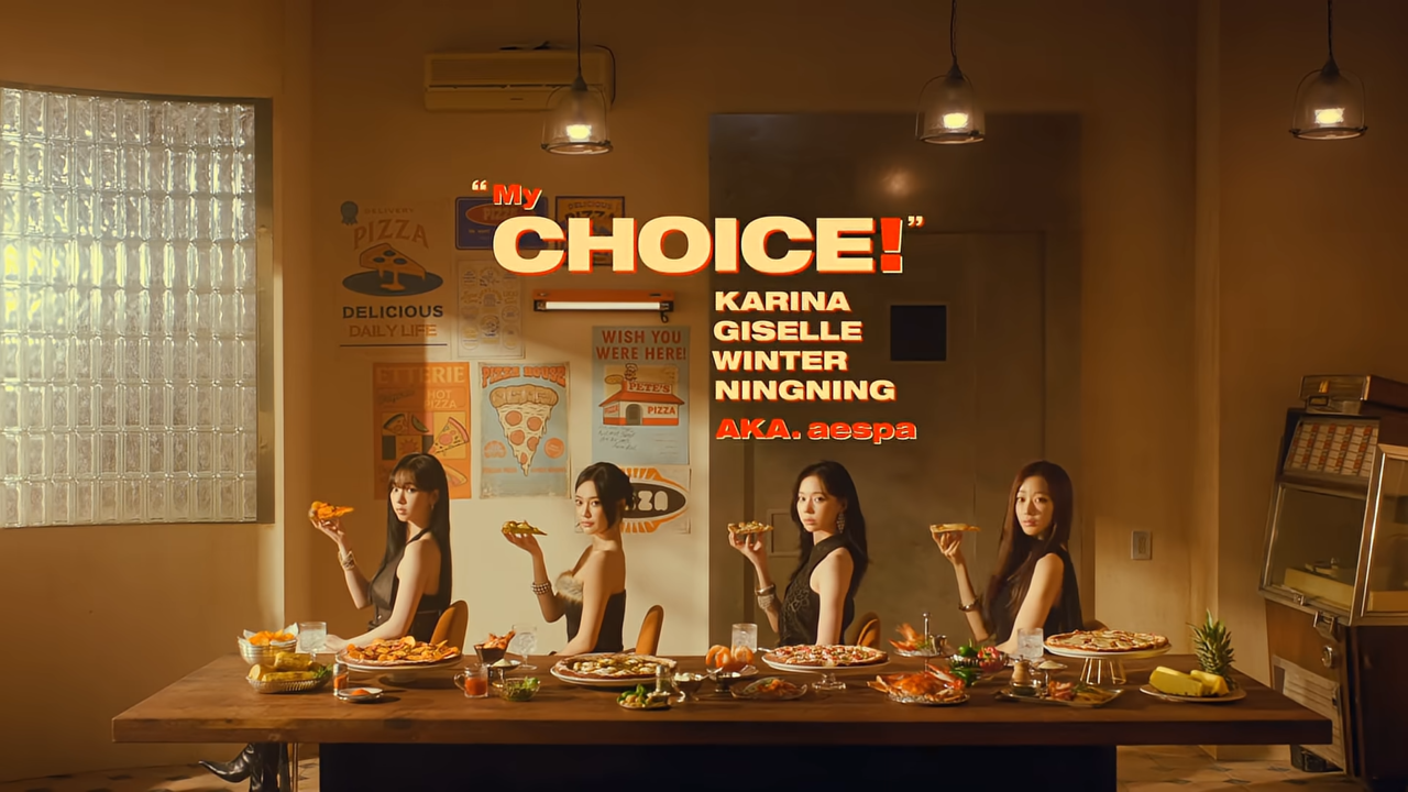 [AP신문 광고평론 No.1476]  노모어피자가 '에스파 멤버들의 피자 추격전' 광고를 공개했다. 사진 노모어피자 유튜브 캡처ⓒAP신문(AP뉴스)